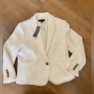 NWT-Ann Taylor Textured Cream Blazer